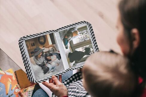 ABCKEY My Family And Friends Baby Photo Album With Sunflower Baby-safe mirror Holds 18 Photos Colourful in Saudi Arabia