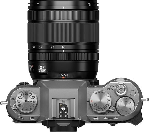 كاميرا فوجي فيلم X-T50 الرقمية بدون مرآة XF16-50mmF2.8-4.8 R LM WR طقم عدسات - فضي in Kuwait