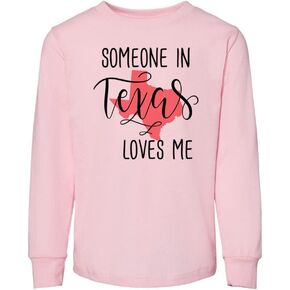 Someone in Texas Loves Me Toddler Kids Long Sleeve T-Shirt in Kuwait