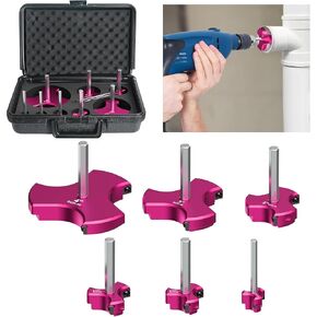 7Pcs Triple Blade PVC Pipe Reamer Kit 3 Blades Pipe Fitting Saver Tool for Plumbing with Triple Blade 1/4 Inch Hex Shaft for PVC SCH40 ABS CPVC (3/4" 1" 1-1/4" 1-1/2" 2" 3" 4") Plastic Fitting Reamer in Saudi Arabia