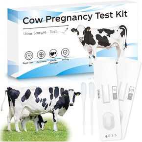 2-Pack Cow Pregnancy Test Kit: Fast & Painless Urine Test for Early Detection, Results in 5-10 Minutes, Easy, Safe & Accurate for Home Use & Small Farms, Reliable Bovine Breeding Management Solution in Kuwait