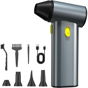 Compressed Air Duster, 130000RPM Brushless Motor, Super Power Air Duster Electric, Aluminum Alloy Body, Dust Blower with Fast Charging for Car, Computer, Keyboard, Outdoors and House in Saudi Arabia
