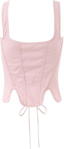 Sexy Crop Tops Women Slim Cotton Backless Vintage Square Neck Shirts in Saudi Arabia