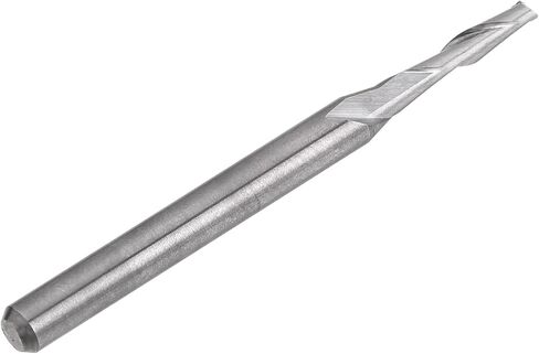 لقم توجيه حلزونية CNC 1/8 بوصة 3.175 مم ساق، 2 مم × 12 مم مطحنة نهاية كربيد صلبة 2 قاطعة طحن فلوت، للخشب الصلب من مادة PVC البلاستيكية MDF، قطعتان in Saudi Arabia