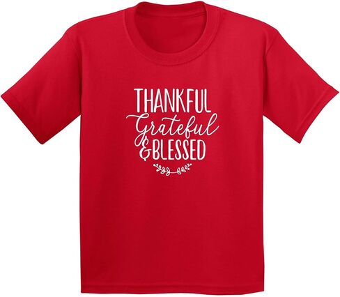 Thankful Grateful Blessed Short Sleeve Unisex Tee Shirt | Family Matching |Baby, Kids & Adult Sizes in Saudi Arabia