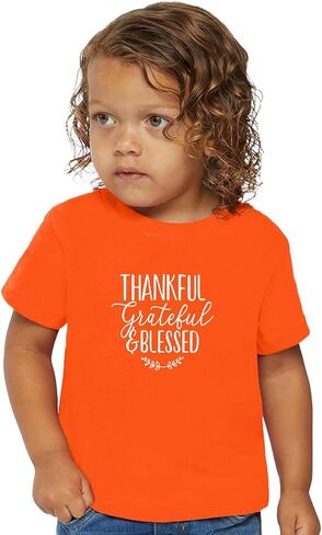 Thankful Grateful Blessed Short Sleeve Unisex Tee Shirt | Family Matching |Baby, Kids & Adult Sizes in Saudi Arabia