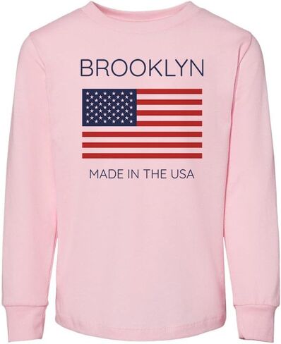 تي شيرت Brooklyn مصنوع في الولايات المتحدة الأمريكية للأطفال الصغار بأكمام طويلة in Saudi Arabia