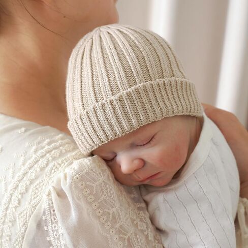 Neiwech Cotton Baby Beanie Hat Infant Newborn Toddler Winter Knitted Warm Skull Caps for Boys Girls 0-24 Months in Saudi Arabia