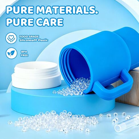 كوب صغير من السيليكون للأطفال سعة 14 أونصة بمقبض وقش مناسب للأطفال الصغار وسهل التنظيف ويشجع على الترطيب in Kuwait