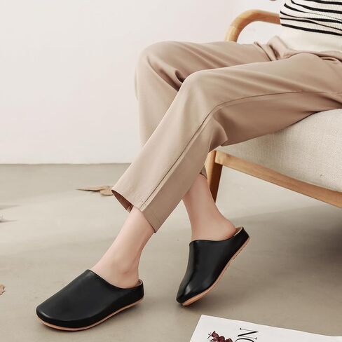 Clogs for Women Leather Women's Mules & Clogs with Soft Footbed Arch Support Slip On Shoes Potato Shoes Outdoor Indoor Slippers in Saudi Arabia