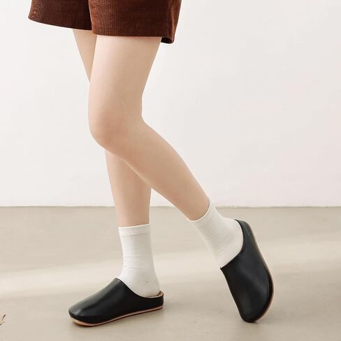 Clogs for Women Leather Women's Mules & Clogs with Soft Footbed Arch Support Slip On Shoes Potato Shoes Outdoor Indoor Slippers in Saudi Arabia