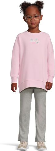 adidas baby-girls 2-piece Long Sleeve Crewneck Fleece Pullover & Ribbed Flare Pant Set in Saudi Arabia