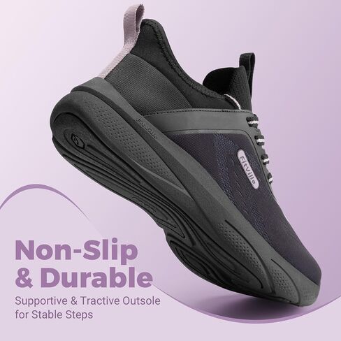 أحذية FitVille واسعة للغاية للنساء، أحذية رياضية سهلة الارتداء بدون استخدام اليدين، أحذية مشي واسعة وخفيفة الوزن، تدعم قوس القدم، حذاء مريح لتقويم العظام للوقوف طوال اليوم - ZephyrLite V4 in Saudi Arabia
