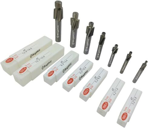 مجموعة لقم مثقاب غاطسة من Buyohlic مكونة من 7 قطع - M3-M12 قاطعة مطحنة نهاية ذات تجويف منضدي، فتحة صلبة، 4 مزامير in Saudi Arabia