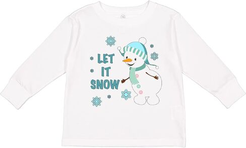 inktastic Let It Snow Snowman Toddler Long Sleeve T-Shirt in Saudi Arabia