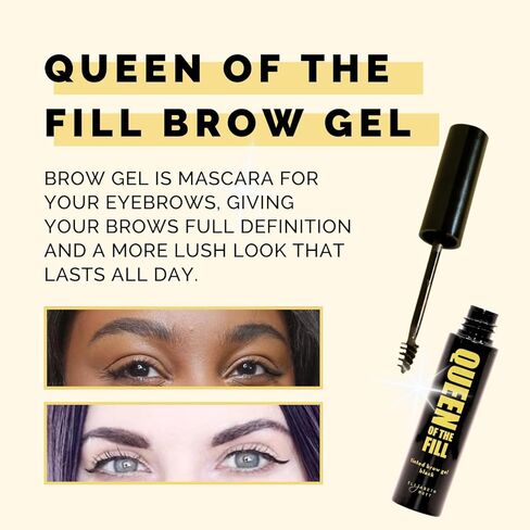 Elizabeth Mott Queen of the Fill Tinted Eyebrow Gel – Brow Filler, Volumizer & Setter – Defines, Shapes & Covers Gray Hairs – Water-Resistant, Long-Lasting – Cruelty-Free – Blonde Shade 4g in Kuwait