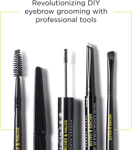 Arches and Halos 2 in 1 Defining Eyebrow Pencil and Powder - Brow Powder with Spoolie Brush - Shape and Fill for Natural Look - Mocha Blonde - .017 oz in Saudi Arabia