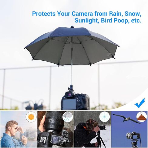 Kiorafoto 2in1RC Camera Tripod + Rain Umbrella: Replaces VCT-VPR1, Protects Sony Camera from Rain & Sun in Saudi Arabia
