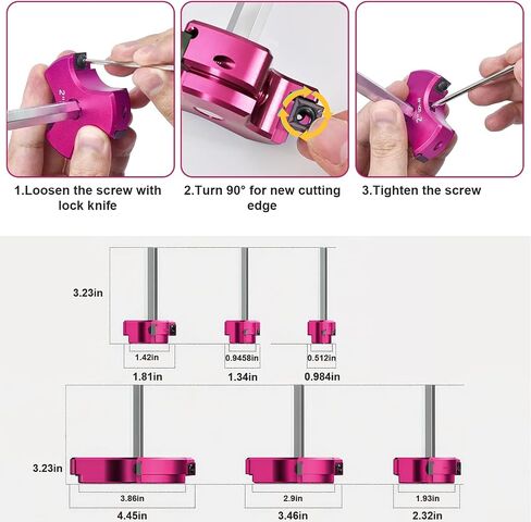 7Pcs Triple Blade PVC Pipe Reamer Kit 3 Blades Pipe Fitting Saver Tool for Plumbing with Triple Blade 1/4 Inch Hex Shaft for PVC SCH40 ABS CPVC (3/4" 1" 1-1/4" 1-1/2" 2" 3" 4") Plastic Fitting Reamer in Saudi Arabia