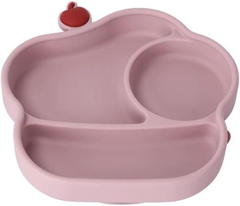 Silicone Baby Plate with Suction,100% Platinum Silicone Divided Toddler Plate, Baby Suction Plate, BPA-Free, Easy to Clean, Encourages Self-Feeding for 6–36 Months in Saudi Arabia