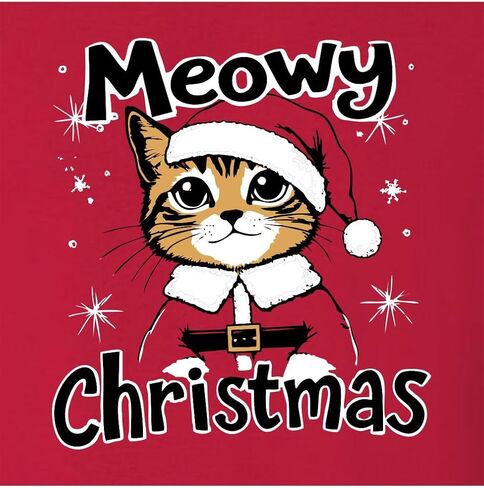 تي شيرت Go All Out Meowy Christmas Funny Santa Cat للرجال والنساء والشباب in Saudi Arabia