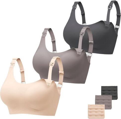 Gailife 3 Pack Nursing Bras for Women Full Coverage Comfort Wireless Maternity Bras for Pregnancy Breastfeeding in Saudi Arabia