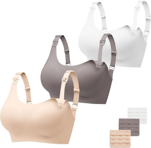 Gailife 3 Pack Nursing Bras for Women Full Coverage Comfort Wireless Maternity Bras for Pregnancy Breastfeeding in Saudi Arabia