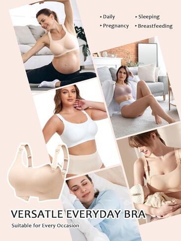 Gailife 3 Pack Nursing Bras for Women Full Coverage Comfort Wireless Maternity Bras for Pregnancy Breastfeeding in Saudi Arabia
