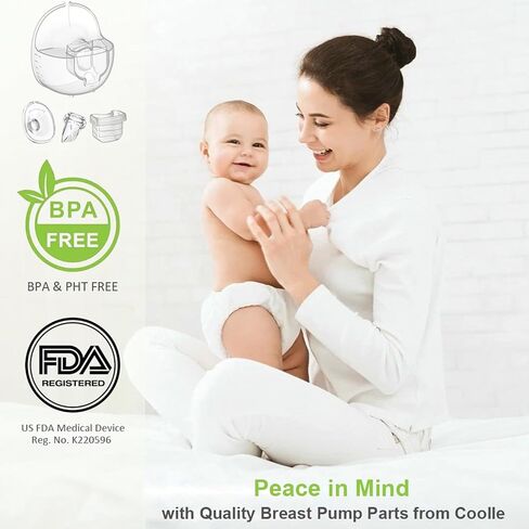 Breast Pump Parts Flange Shield 24mm Duckbill Valve Silicone Diaphragm Milk Collector Cup Set Overall Accessories Wearable Portable Compatible with MOMMED Mumgaroo MISSAA Bioby S18 S21, 2 Packs 12 Pcs in Saudi Arabia
