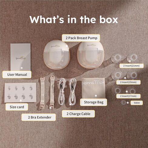 W2 Hands Free Heated Breast Pump, Electric Portable Wearable Breastfeeding Pump, Comfort 2 Modes & 9 Levels Hospital Grade Suction for More Milk, Leakproof, Ultra-Slim and Quiet, 24mm-2 Pack in Saudi Arabia