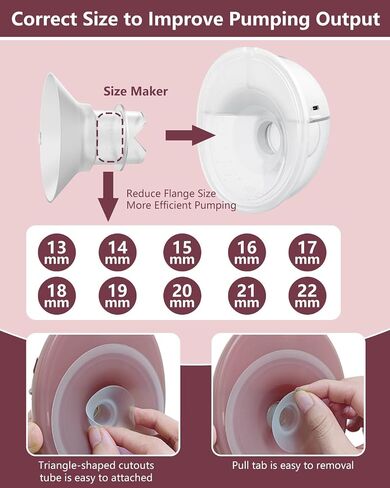حشوة شفة مطورة 16 مم مع شريط سحب وشكل مثلث لمضخات الثدي Momcozy/Spectra/Medela/eufy/TSRETE/Elvie/Lansinoh، مناسبة للدروع/الحواف مقاس 24 مم لمعظم المضخات، 6 قطع 16 مم in Kuwait