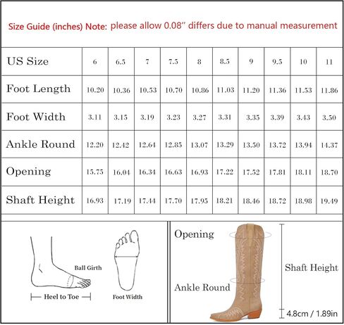 Womens Cowboy Boots Knee High Cowgirl Boots Chunky Heel Embroidery Western Boots for Women in Saudi Arabia