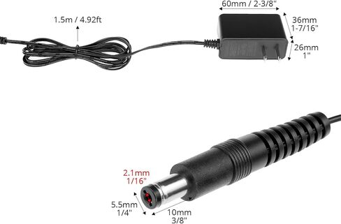 QWORK 2 Pack Camera AC/DC محول الطاقة، 12V 1A 100V-240V مزود الطاقة لكاميرات الأمان، محول AC إلى DC in Saudi Arabia