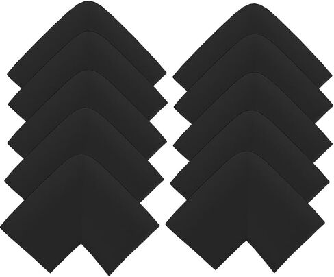 10 Pack L Duty Soft Rubber Foam Corner Protector Proofing Edge, Safety Pre-Taped Rubber Foam Furniture Bumper for Fireplace, Table, Stair, Cabinet,Black in Saudi Arabia