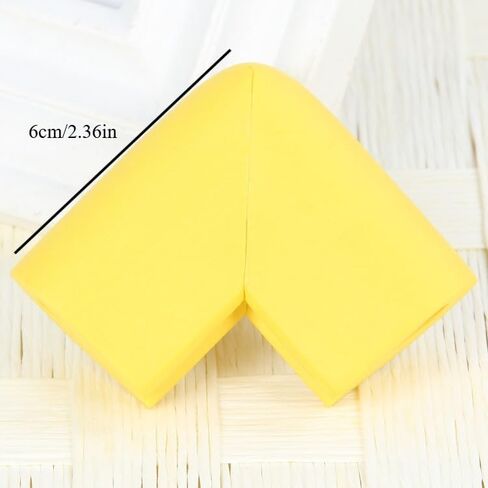 4PCS Table Corner Protector Self-Adhesive Soft Foam Guard, Shock-Absorbing EVA Edge Protector for Home, Office, Living Room and Dining Areas, Yellow in Saudi Arabia