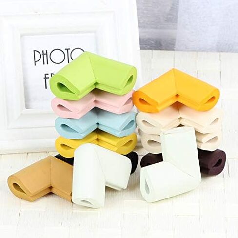 4PCS Table Corner Protector Self-Adhesive Soft Foam Guard, Shock-Absorbing EVA Edge Protector for Home, Office, Living Room and Dining Areas, Yellow in Saudi Arabia