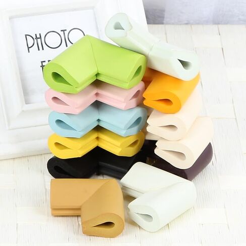 4PCS Table Corner Protector Self-Adhesive Soft Foam Guard, Shock-Absorbing EVA Edge Protector for Home, Office, Living Room and Dining Areas, Yellow in Saudi Arabia