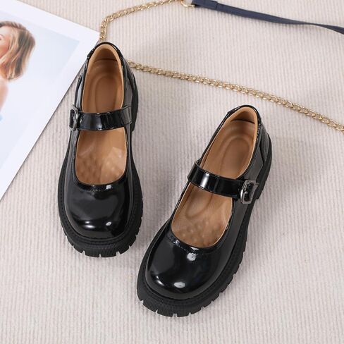 Mary Jane Shoes Women Platform Mary Janes for Women Ladies Chunky Maryjane Flats Non Slip Shoe Dress Casual Comfortable School Shoes in Saudi Arabia