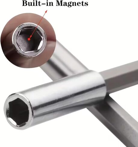 10pcs Magnetic Extension Socket Drill Bit Holder 1/4" Hex Power Tools, 2.36inch Length, Improve Your Power Tool Efficiency, Quick Release Hex Shank Drill Bit Extender Adapter Set in Saudi Arabia