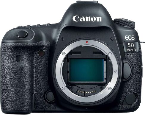Canon EOS 5D Mark IV DSLR Camera with EF 50mm f/1.8 STM and EF 75-300mm f/4-5.6 III Lens + 64 GB Memory + Extra Battery + Battery Charger + Filters + Tripod + More (36pc Bundle), Black (Renewed) in Saudi Arabia