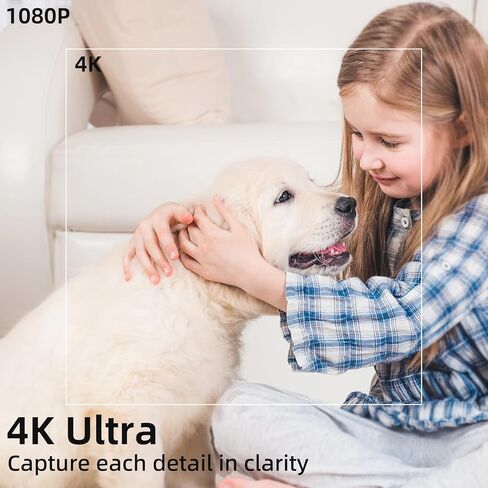 مكبر صوت بلوتوث مع ساعة كاميرا مخفية، كاميرا داخلية لاسلكية فائقة الدقة 4K HD لأمن المنزل - كاميرا مربية صغيرة مع رؤية ليلية، كشف الحركة الذكي، بث مباشر عن بعد in Kuwait