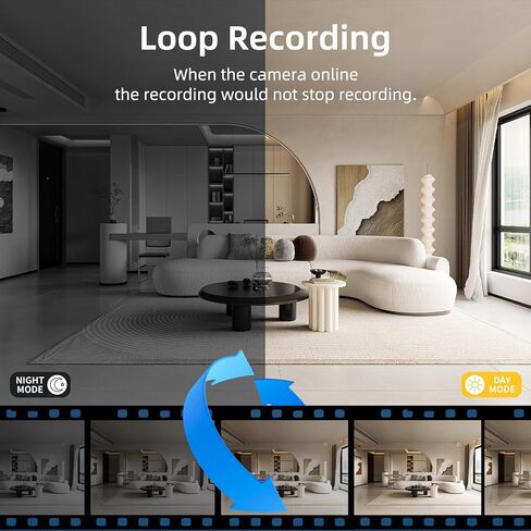 مكبر صوت بلوتوث مع ساعة كاميرا مخفية، كاميرا داخلية لاسلكية فائقة الدقة 4K HD لأمن المنزل - كاميرا مربية صغيرة مع رؤية ليلية، كشف الحركة الذكي، بث مباشر عن بعد in Kuwait