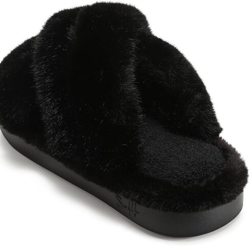 شباشب شتوية خارجية للنساء من إسفنج الذاكرة معزولة أحذية منزلية غامضة مع نعل مطاطي مانع للانزلاق لراحة داخلية وخارجية in Kuwait