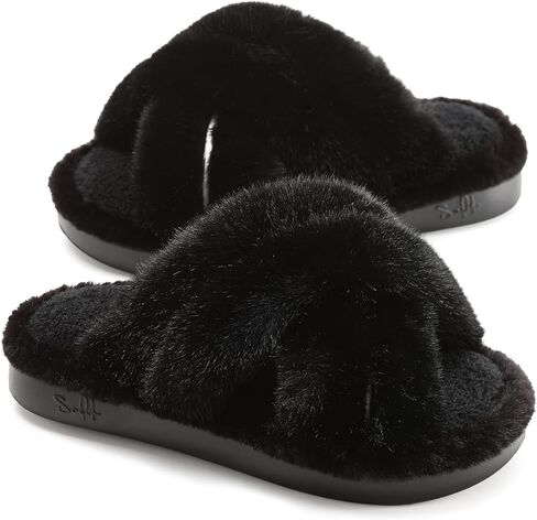 شباشب شتوية خارجية للنساء من إسفنج الذاكرة معزولة أحذية منزلية غامضة مع نعل مطاطي مانع للانزلاق لراحة داخلية وخارجية in Kuwait