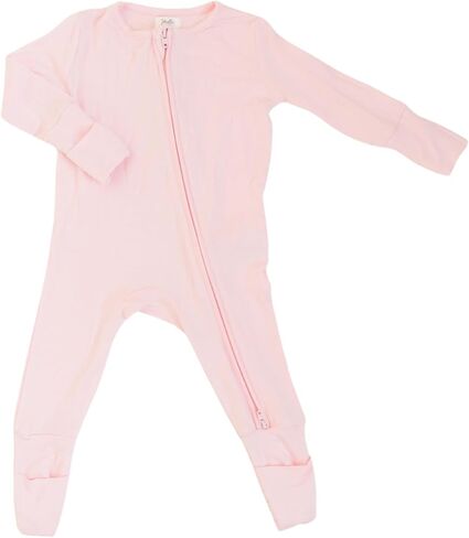 بذلة Baby Footie من Stroller Society، بذلة طفلة، بذلة طفل رضيع، رومبير للأطفال، 0-3 أشهر، فيسكوز من الخيزران in Kuwait
