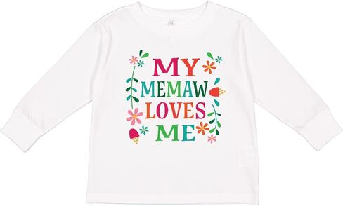 تي شيرت Inktastic My Memaw Loves Me Girl Grandchild بأكمام طويلة in Saudi Arabia
