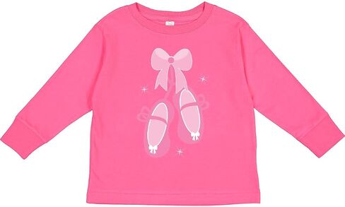تي شيرت Inktastic Ballerina Pink Ballet للأطفال الصغار بأكمام طويلة in Saudi Arabia