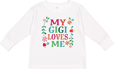 inktastic My Gigi Loves Me Girls Apparel Toddler Long Sleeve T-Shirt in Saudi Arabia