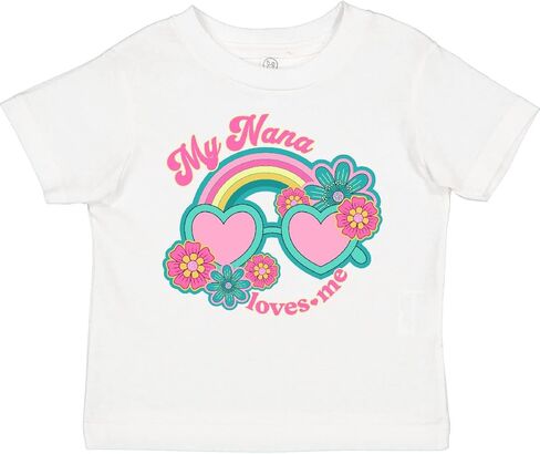 inktastic Nana Loves Me Girls Granddaughter Toddler T-Shirt in Saudi Arabia