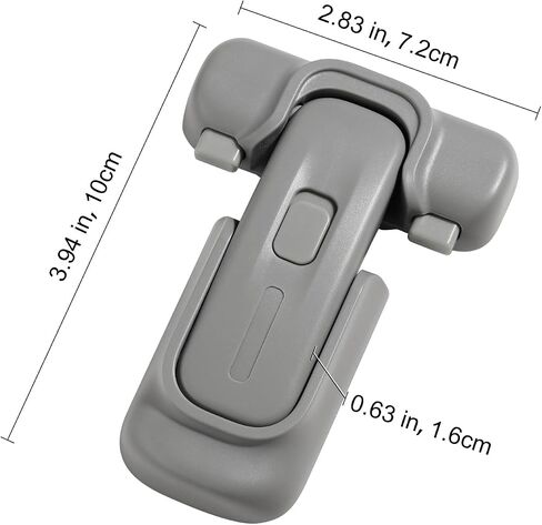 CLYMENE Child Proof Fridge Lock Auto-Locking Refrigerator Door Latch, White | No Keys or Straps, One-Hand Operation, Keeps Freezer Secure from Kids & Pets in Saudi Arabia